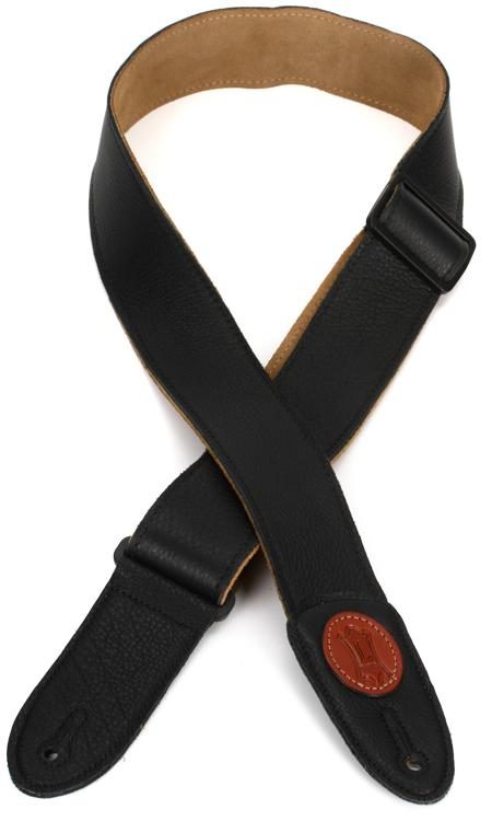 Levy's MSS7G Garment Leather Guitar Strap - Black | Sweetwater