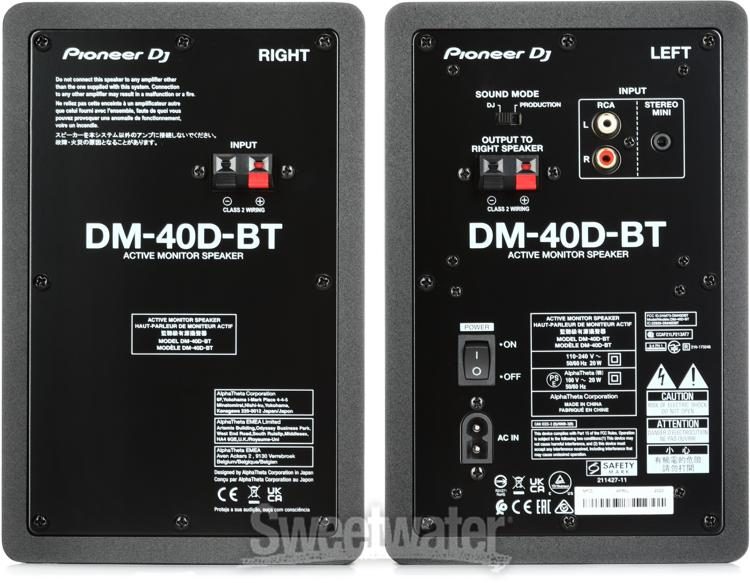 Adiós cebra Perca Pioneer DJ DM-40D-BT 4-inch Desktop Active Monitor Speaker with Bluetooth -  Black | Sweetwater