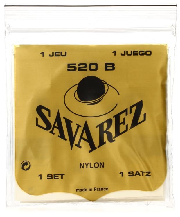 gennemførlig kultur udpege Savarez S.A. 520B Rectified Nylon Classical Guitar Strings - Low Tension |  Sweetwater
