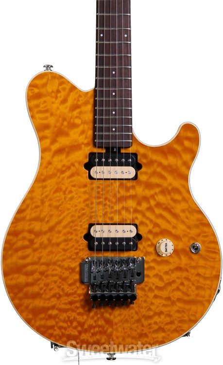 Ernie Ball Music Man Axis Floyd Rose - Trans Gold, Rosewood Neck