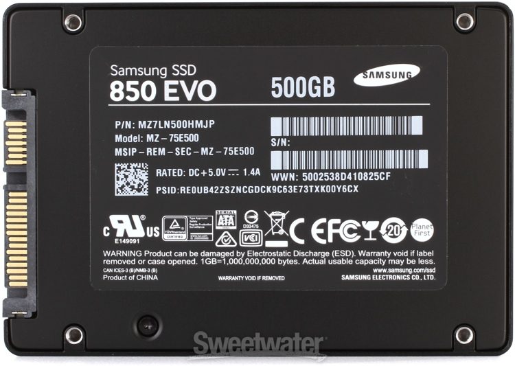 Jasje moe lezing Samsung 850 EVO 500GB Solid State Drive | Sweetwater