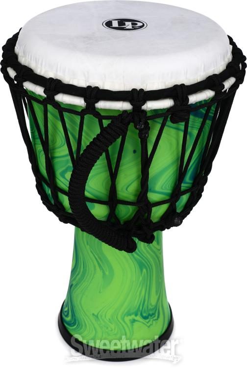 LP1607BM Latin Percussion World Collection Circle Djembe Blue Marble 7-inch 