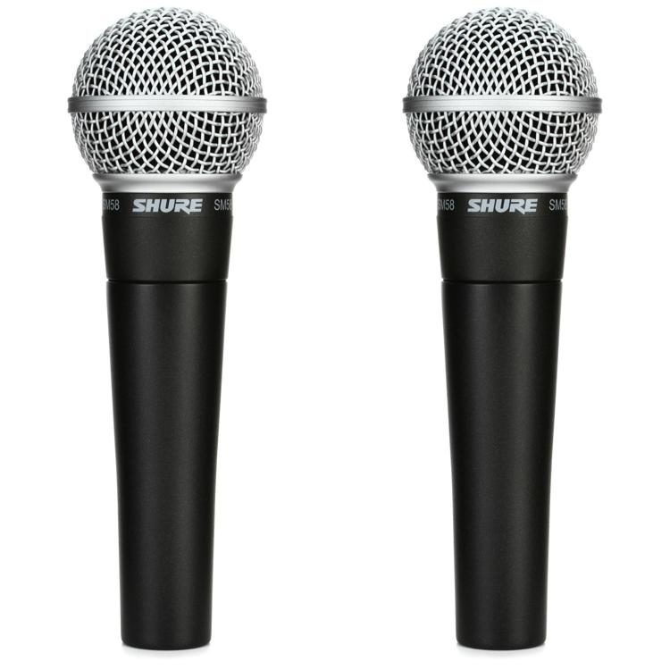 Shure SM58 Cardioid Dynamic Vocal Microphone (2Pack) Sweetwater