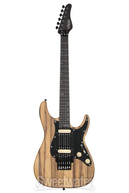 Schecter Sun Valley Super Shredder Exotic FR Electric Guitar - Natural  Black Limba