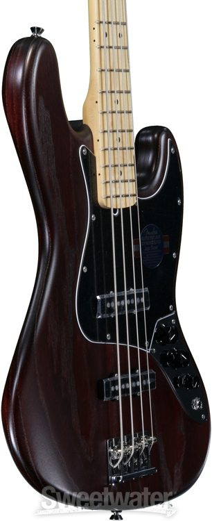 Fender American Standard Hand Stained Ash Jazz Bass - Mahogany