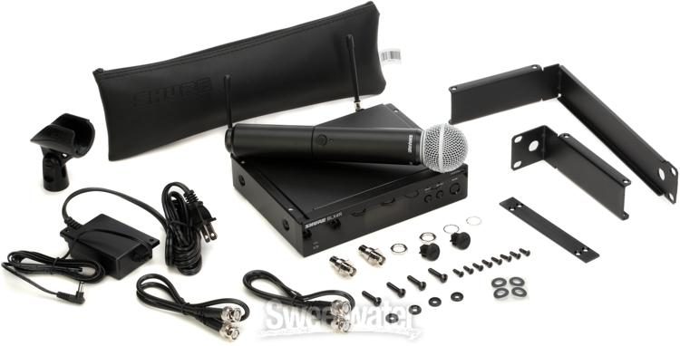 Shure BLX24R/SM58 Handheld Wireless System with SM58 Vocal Microphone Rack Mount H9 