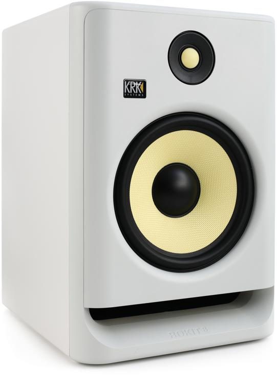 white krk speakers