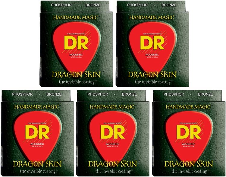 DR Strings DSA 13 Dragon Skin Phosphor Bronze Medium Heavy Coated