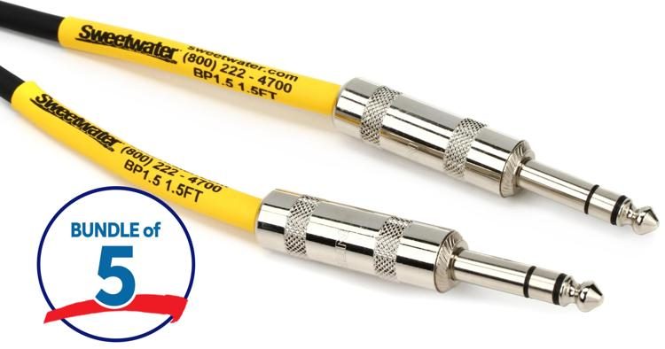 pro-co-bp-1-5-excellines-balanced-patch-cable-1-4-inch-trs-male-to-1