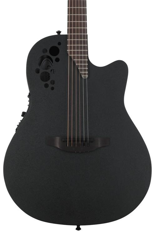 Mid Depth Body Textured Black 1778TX-5 Ovation Mod TX Collection Acoustic-Electric Guitar 