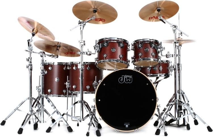 DW Performance Series 5-piece Shell Pack with 22 inch Bass Drum - Tobacco  Satin Oil