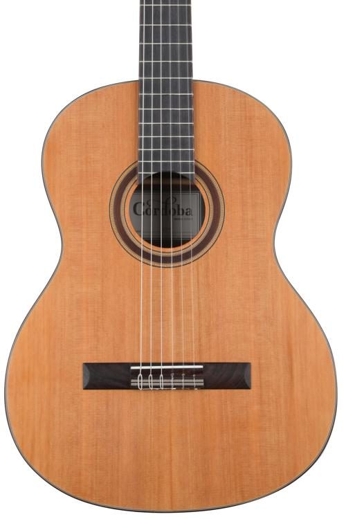 Cordoba Cadete 3/4 Size Nylon String Classical Guitar with Cordoba 3/4 Size Deluxe Gig Bag and Tuner 