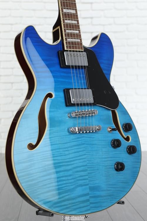 Ibanez AS73FM Azure Blue Gradation セミアコ-