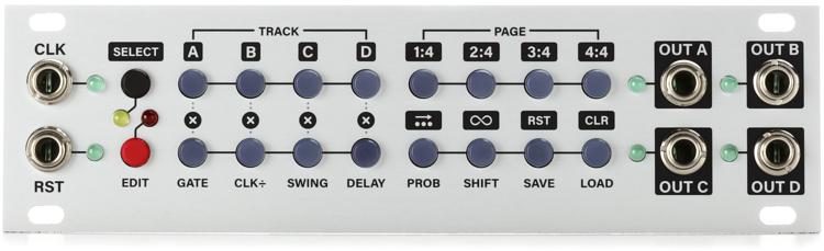 Intellijel Steppy 1U 4-Track 64-Step Programmable Gate Sequencer