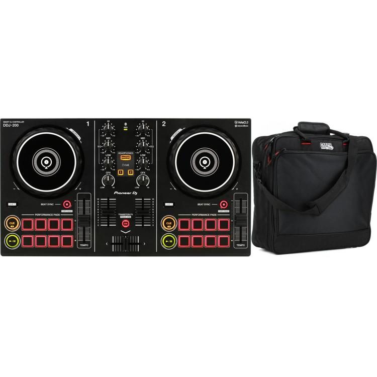 Pioneer DJ DDJ-200 2-deck Rekordbox DJ Controller Gig Bag Bundle