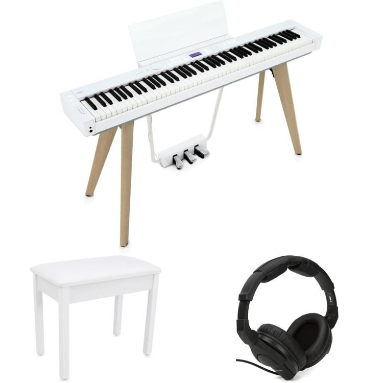 Casio PX-S7000 Digital Piano Essentials Bundle - White