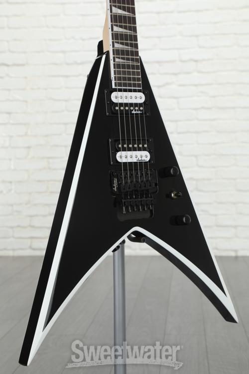 Jackson JS Series King V JS32 - Black with White Bevels | Sweetwater