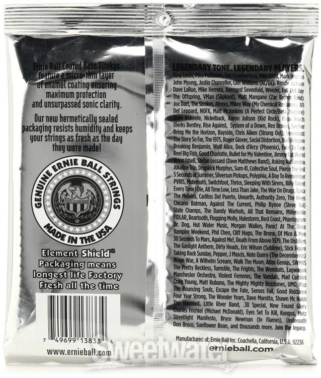 Free Ship U.S. Ernie Ball 3833 Coated Hybrid Slinky Bass Guitar Strings