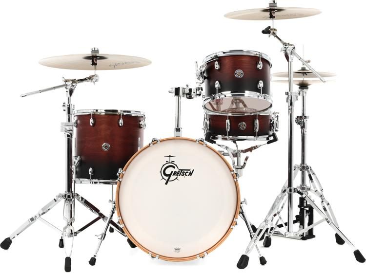 Gretsch Drums Catalina Club CT1-J404 4-piece Shell Pack with Snare Drum -  Satin Antique Fade | Sweetwater
