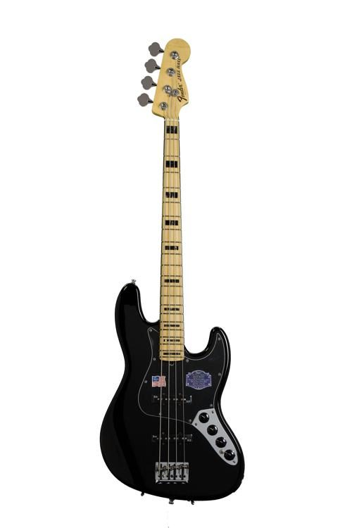Fender American Deluxe Jazz Bass - Black | Sweetwater