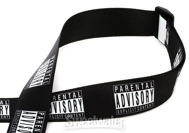 parental advisory guitar strap