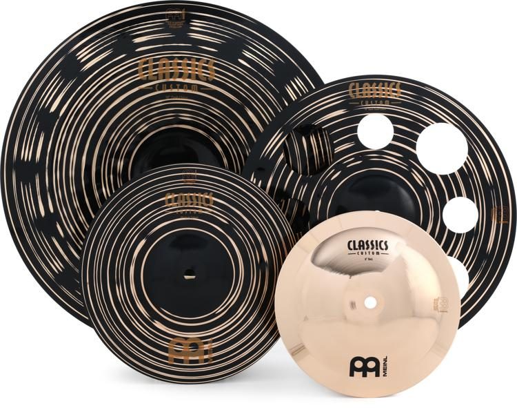 Meinl Cymbals Classics Custom Dark Effects Set - 10/14/18 inch - with Free  8 inch Bell | Sweetwater