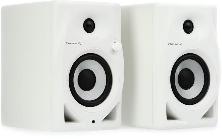 Pioneer DJ DM-40D-W 4-inch Desktop Active Monitor Speaker - White |  Sweetwater