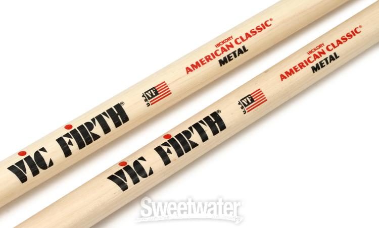 Vic Firth American Classic Drumsticks - Metal - Wood Tip | Sweetwater