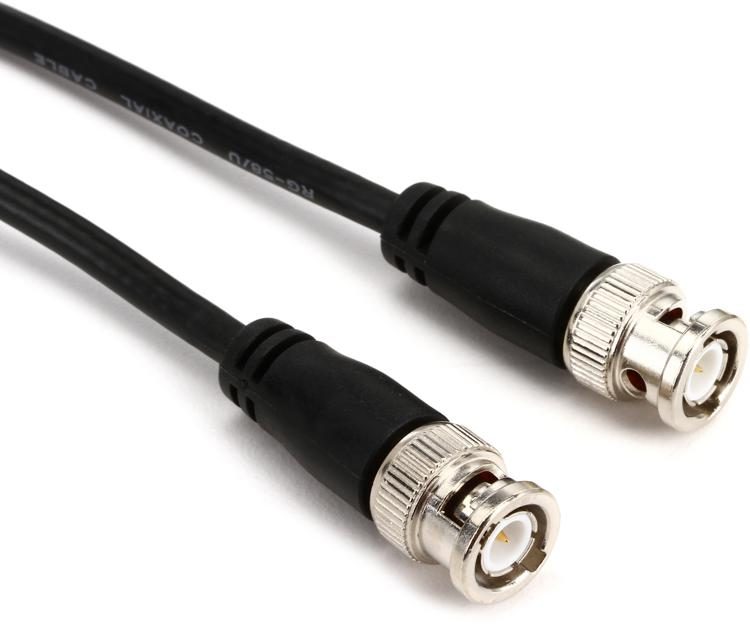 2 per order COAXIAL BNC Straight Plug to BNC Straight Plug on RG-58 cable 6"