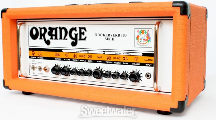 Orange Rockerverb 100 MKII - 100-Watt 2-Channel Tube Head Orange