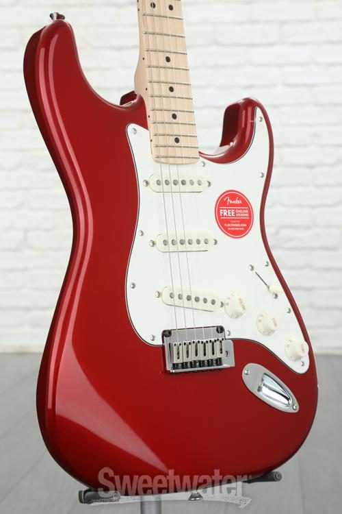 Squier Standard Stratocaster - Candy Apple Red with Maple Fingerboard Sweetwater