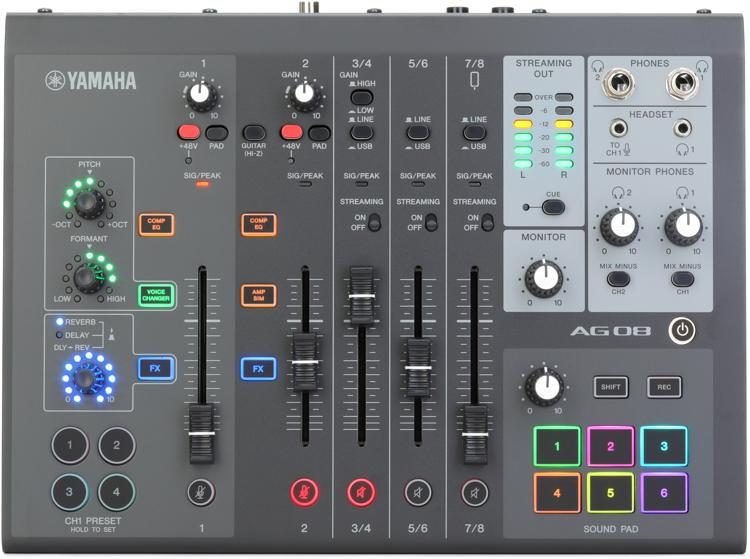 Yamaha 8-channel Mixer/USB Interface for Mac/PC - | Sweetwater