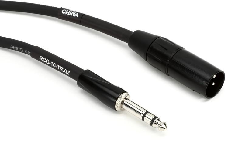 Roland RCC-10-TRXM Black Series 1/4-inch TRS Male to XLR Male ...