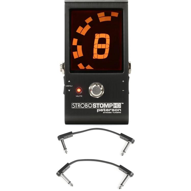 Peterson StroboStomp HD Pedal Tuner with 3 Patch Cables