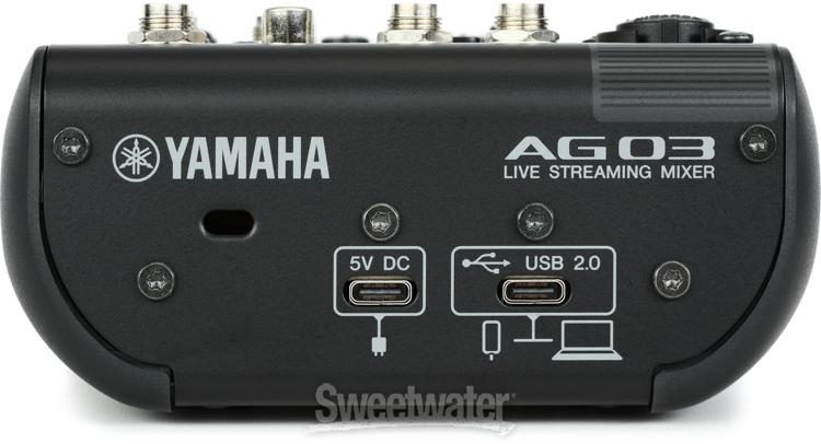 PC/タブレット PCパーツ Yamaha AG03 Mk2 3-channel Mixer and USB Audio Interface - Black