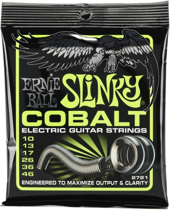 Ernie Ball 2721 Cobalt Regular Slinky Electric Guitar Strings for Maximize Output & Clarity 3-pack 