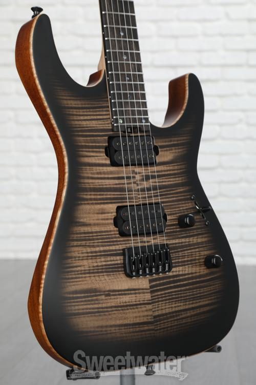 Esp Usa M Ii Ht Flamed Maple Satin See Thru Black Sunburst Sweetwater