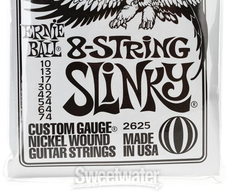 Ernie Ball 2625 Regular Slinky 8 String Nickel Wound Electric Guitar Strings 010 074 Sweetwater