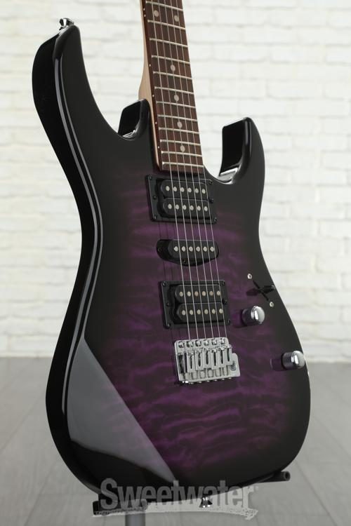 Ibanez Gio GRX70QA Electric Guitar - Transparent Violet Sunburst 