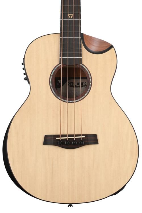 Traveler Guitar Redlands Concert AcousticElectric Bass Natural Spruce Sweetwater