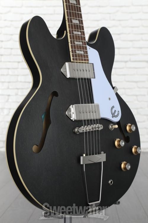 Epiphone Casino Worn Hollowbody Worn Ebony Sweetwater