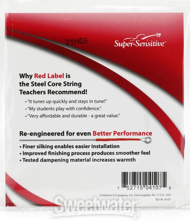 Medium Gauge Super Sensitive Red Label up tp 16.5 Viola String Set 