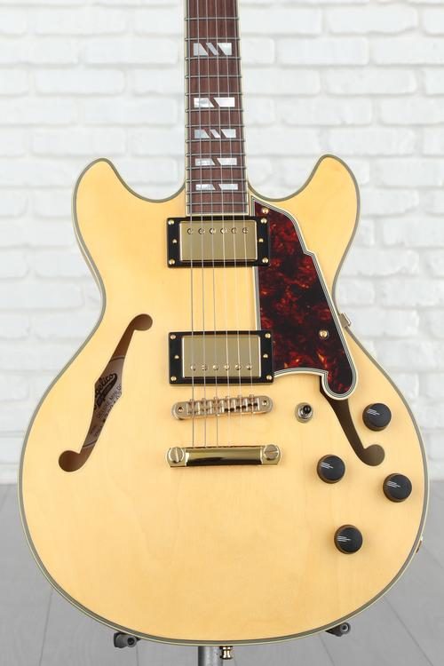 D'angelico Deluxe Mini Dc Semi-hollowbody Electric Guitar - Satin Honey 