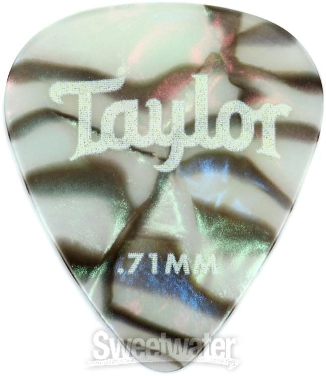 Taylor Celluloid 351 Picks Abalone 0.71mm 12-Pack