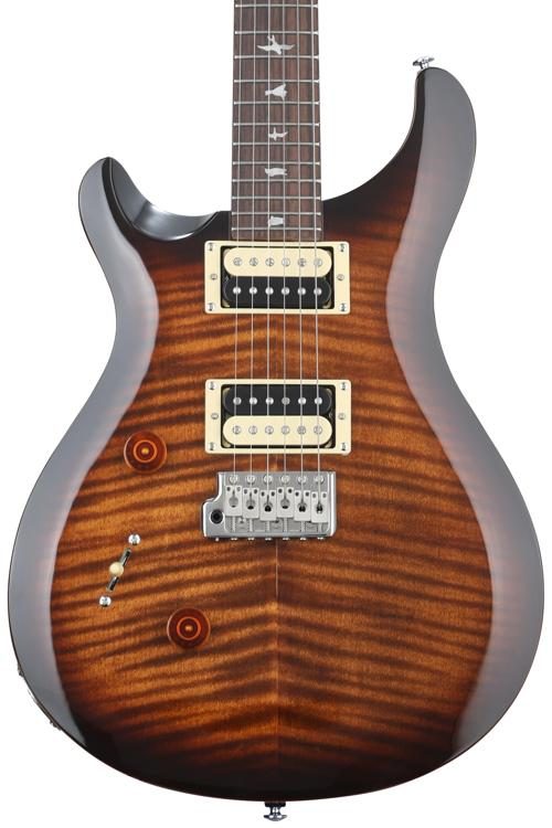 PRS SE Custom 24 Left-handed Electric Guitar - Black Gold Sunburst ...
