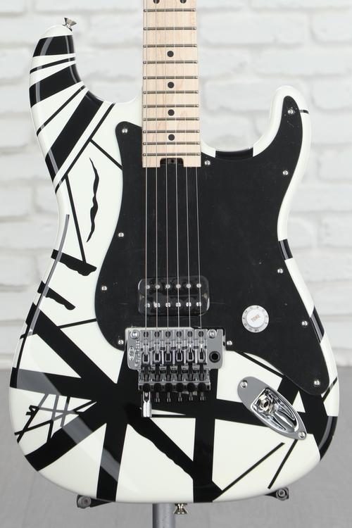 EVH Striped Series - White w/ Black Stripes | Sweetwater