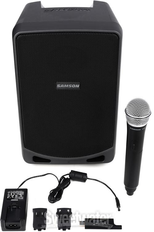 Samson Expedition XP106W 6 Rechargeable Powered Speaker+Mic+Stand+Headphones