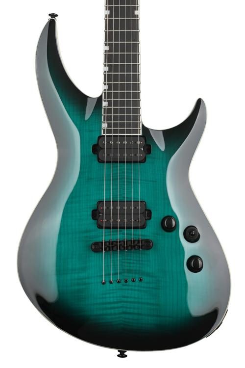 ESP LTD H3-1000 FM - Black Turquoise Burst