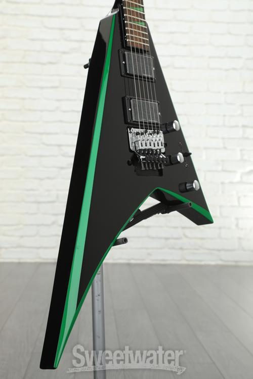 jackson x series rhoads rrx24 black with neon green bevels