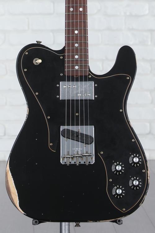 Fender Custom Shop Limited-edition '70s Telecaster Custom Relic Electric  Guitar - Aged Black with Rosewood Fingerboard